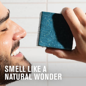 Every Man Jack close-up of Shea Butter swirl in bar showing moisturizing benefit