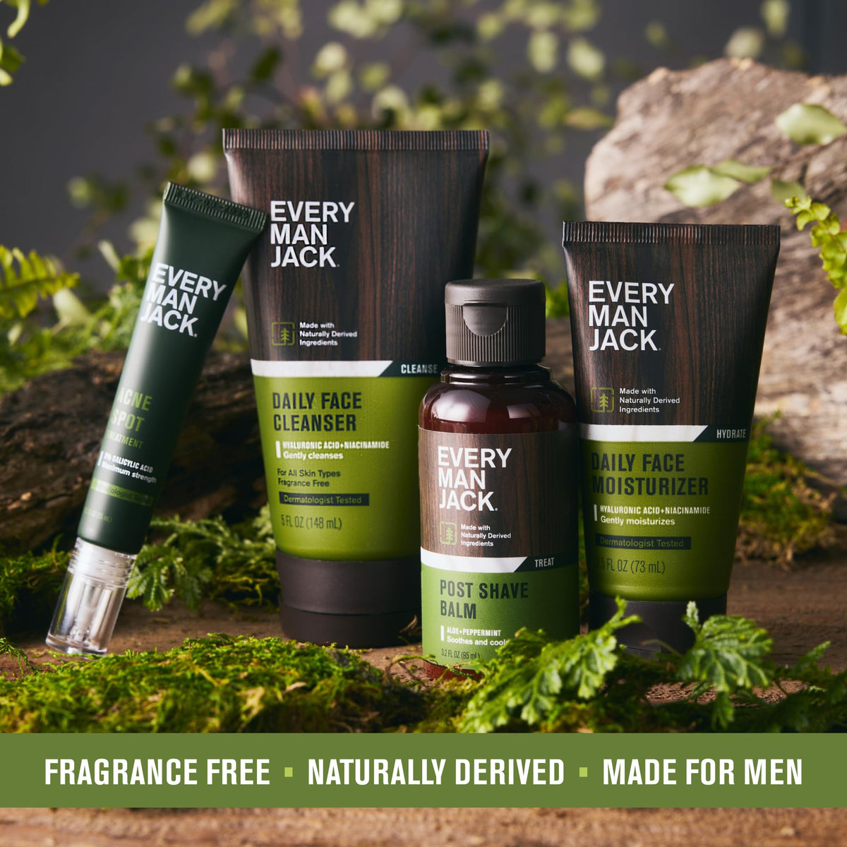 Every Man Jack face wash lather on hand showing gentle effective cleansing