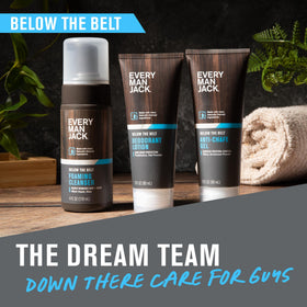 Every Man Jack bottle in a shower scene illustrating daily use for post-workout freshness