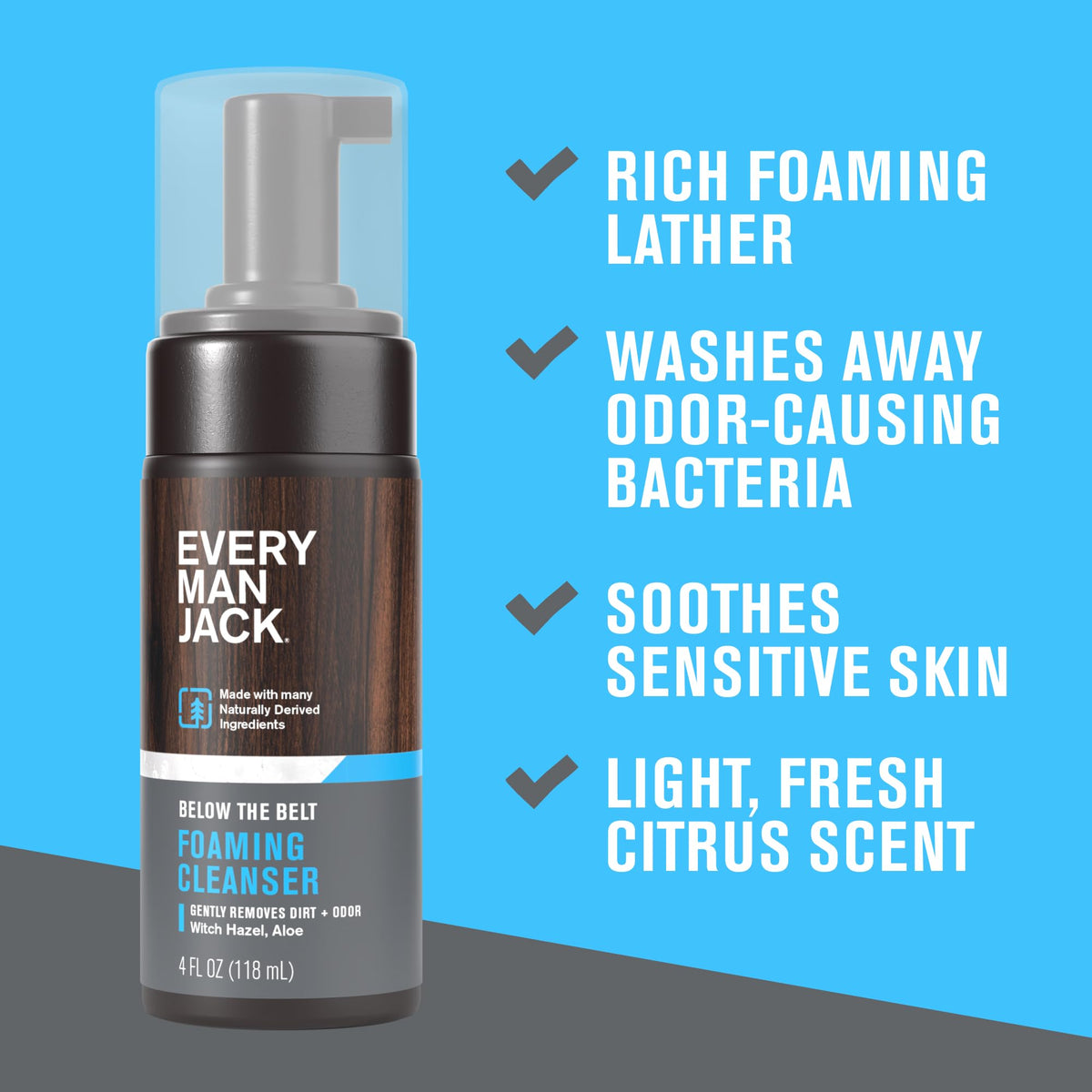 Every Man Jack close-up witch hazel botanical ingredient conveying natural cleansing benefits