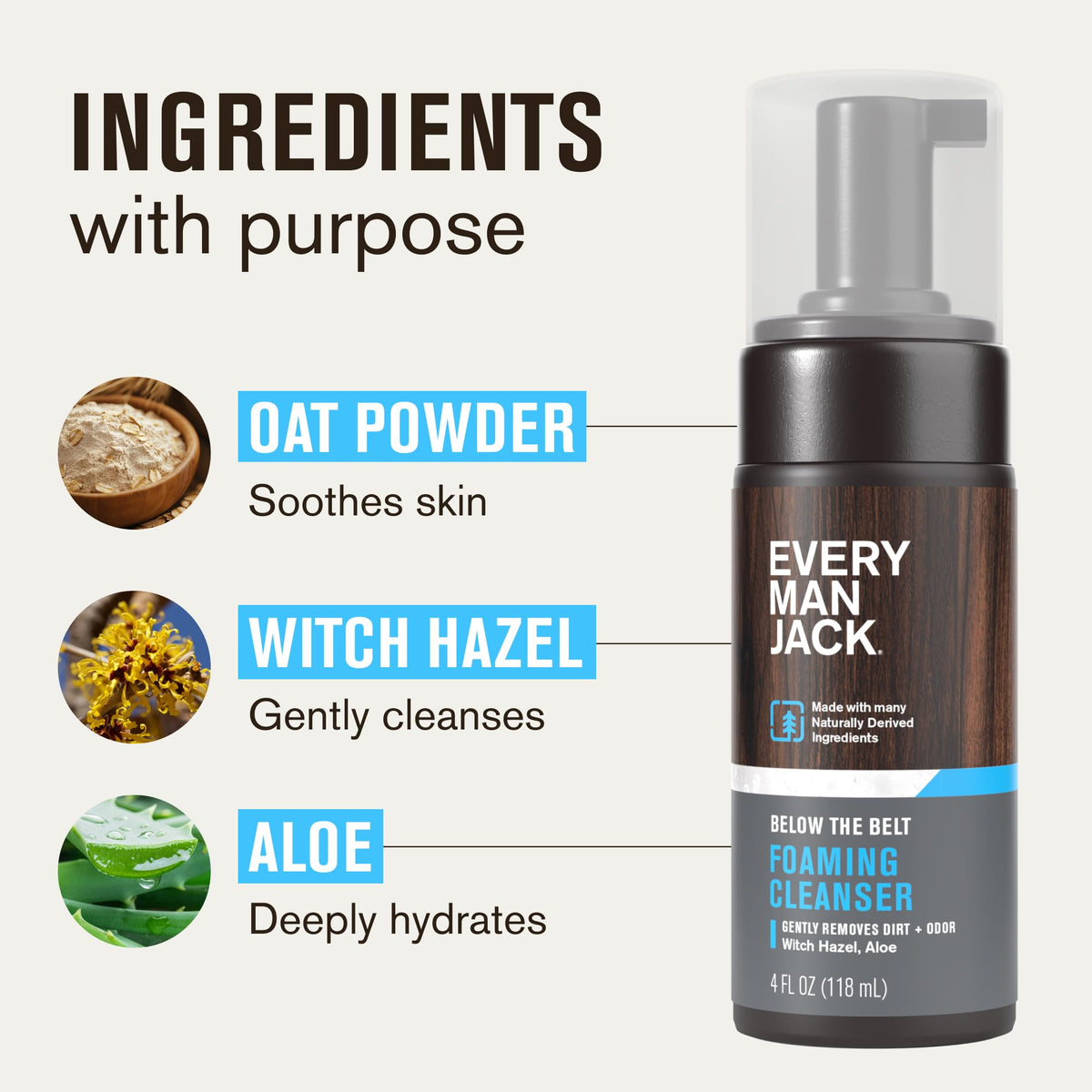 Every Man Jack foam texture on hand demonstrating soft lather and mild skin feel