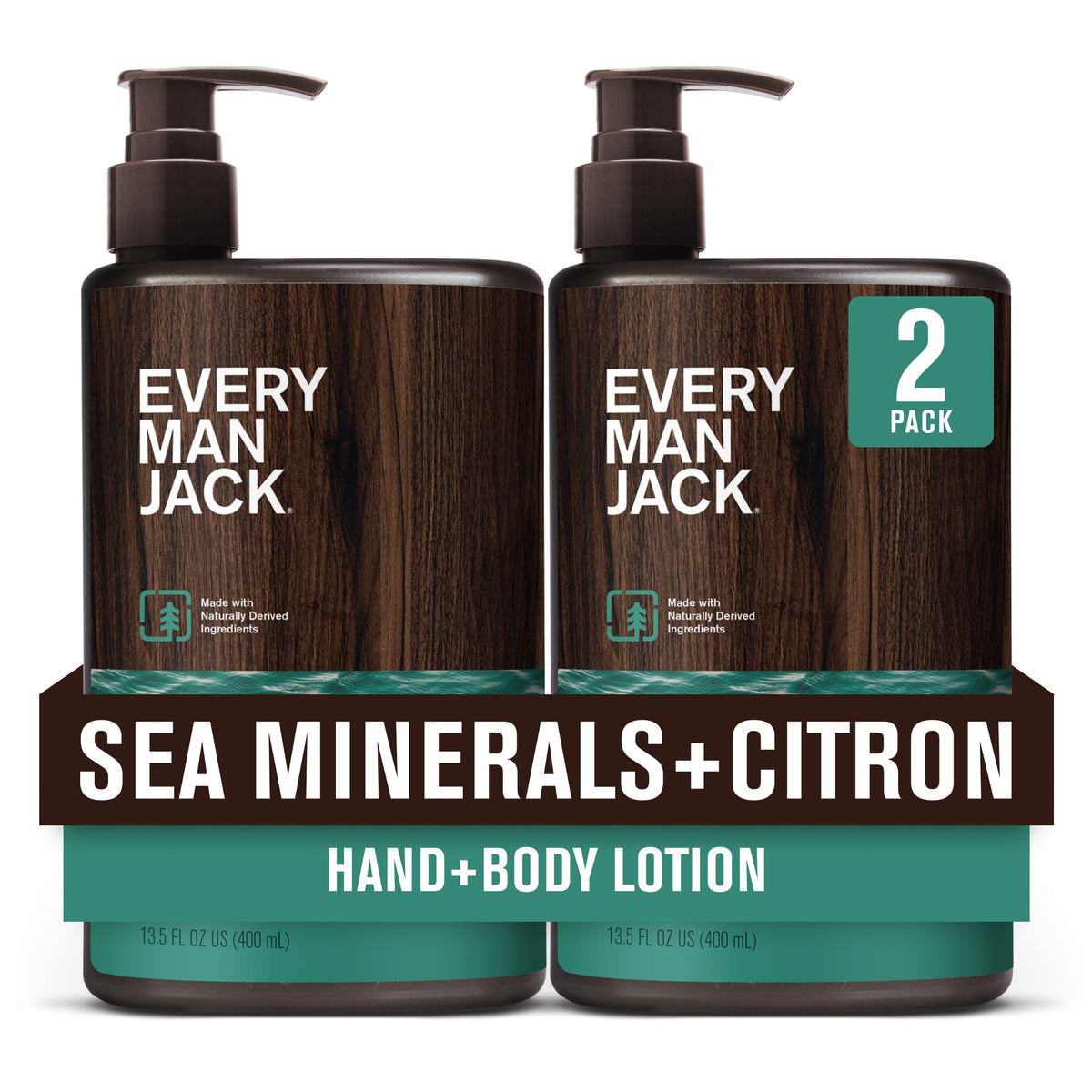 Every Man Jack front packaging showing bottle and label, convenient hydration