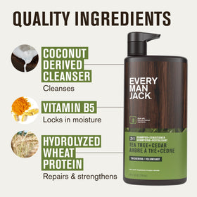 Every Man Jack in-shower use demonstrating quick single-step routine