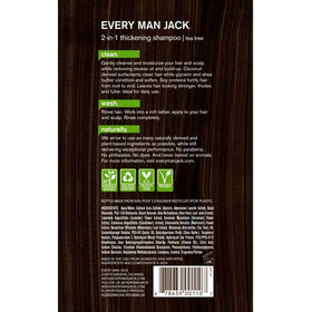 Every Man Jack 2-in-1 being applied in shower delivering convenient cleanse and condition