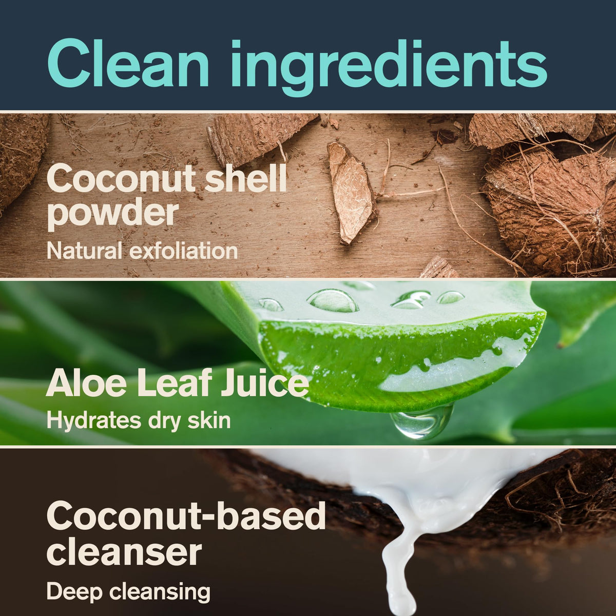 Every Man Jack ingredients label highlighting natural moisturizers and clean formula