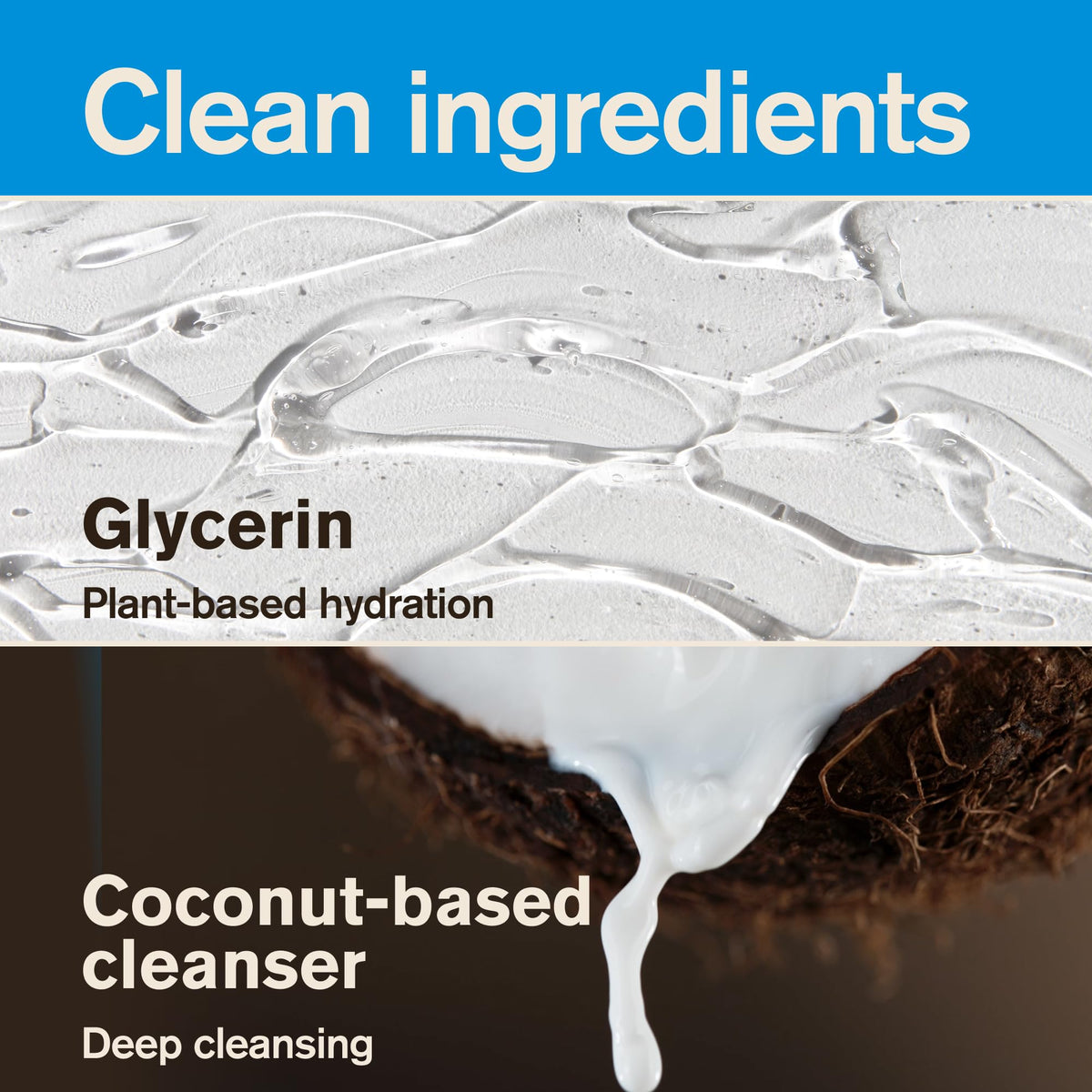 Every Man Jack coconut surfactants detail showing effective gentle cleaning