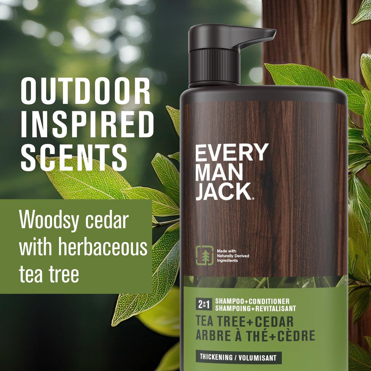 Every Man Jack pour texture showing creamy consistency for conditioning