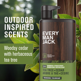 Every Man Jack pour texture showing creamy consistency for conditioning