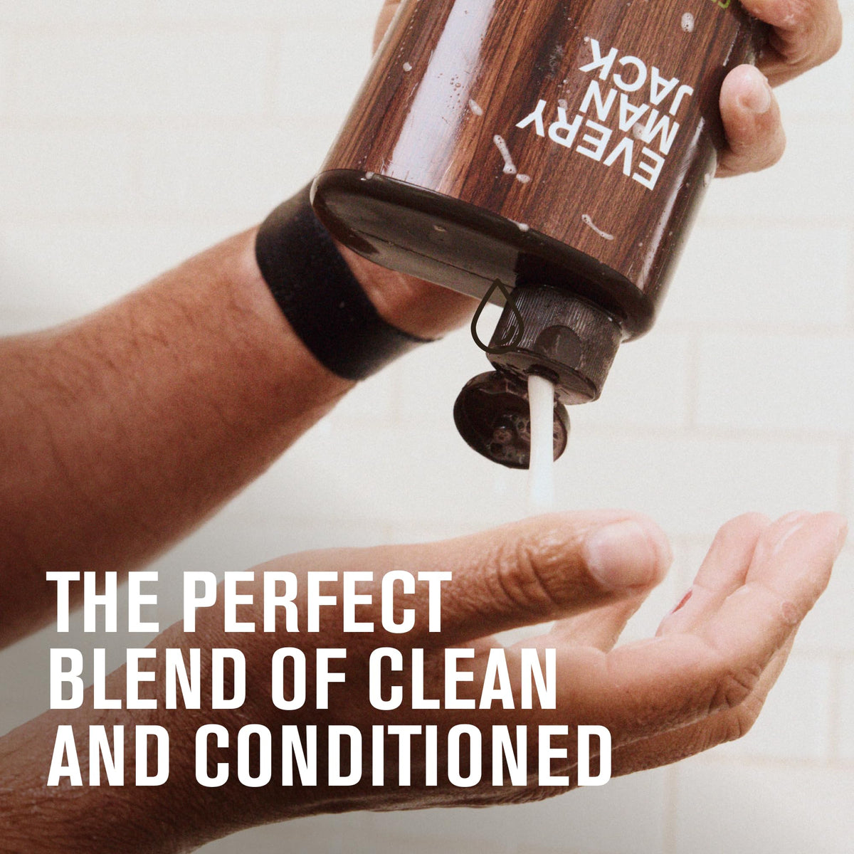 Every Man Jack with wood and amber props showing fragrance notes benefit