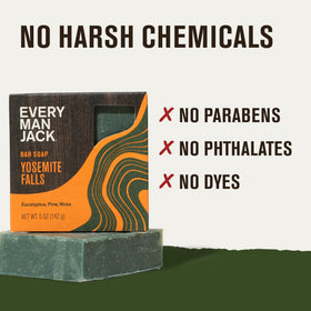 Every Man Jack eucalyptus and pine visual representing fresh scent and energizing aroma