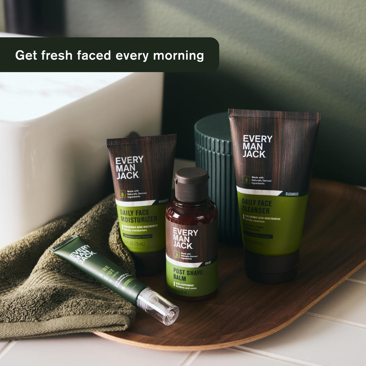 Every Man Jack clear gel texture demonstrating gentle moisturizing