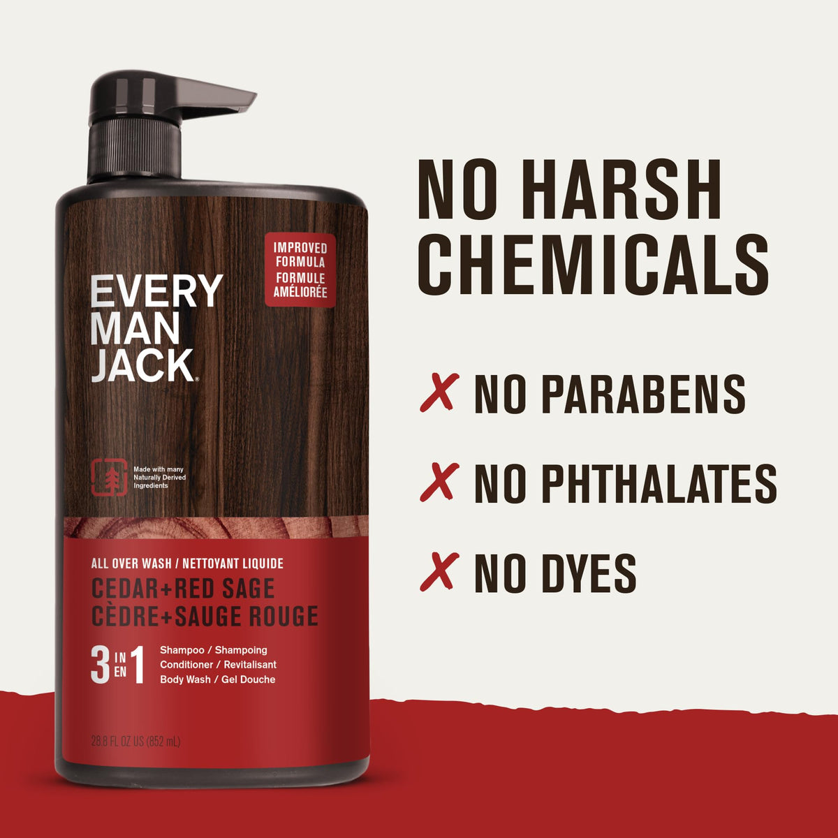 Every Man Jack in-shower use conveying quick 3-in-1 convenience