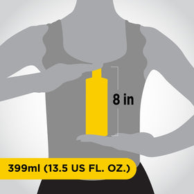 Every Strand bottles held in hand demonstrating 13.5 oz size and travel practicality