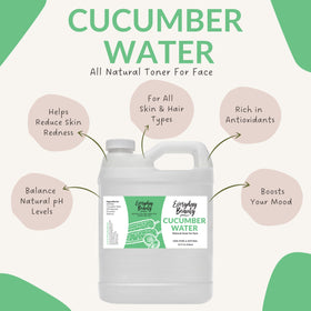 Everyday Beauty close-up of clear cucumber hydrosol texture showing purity
