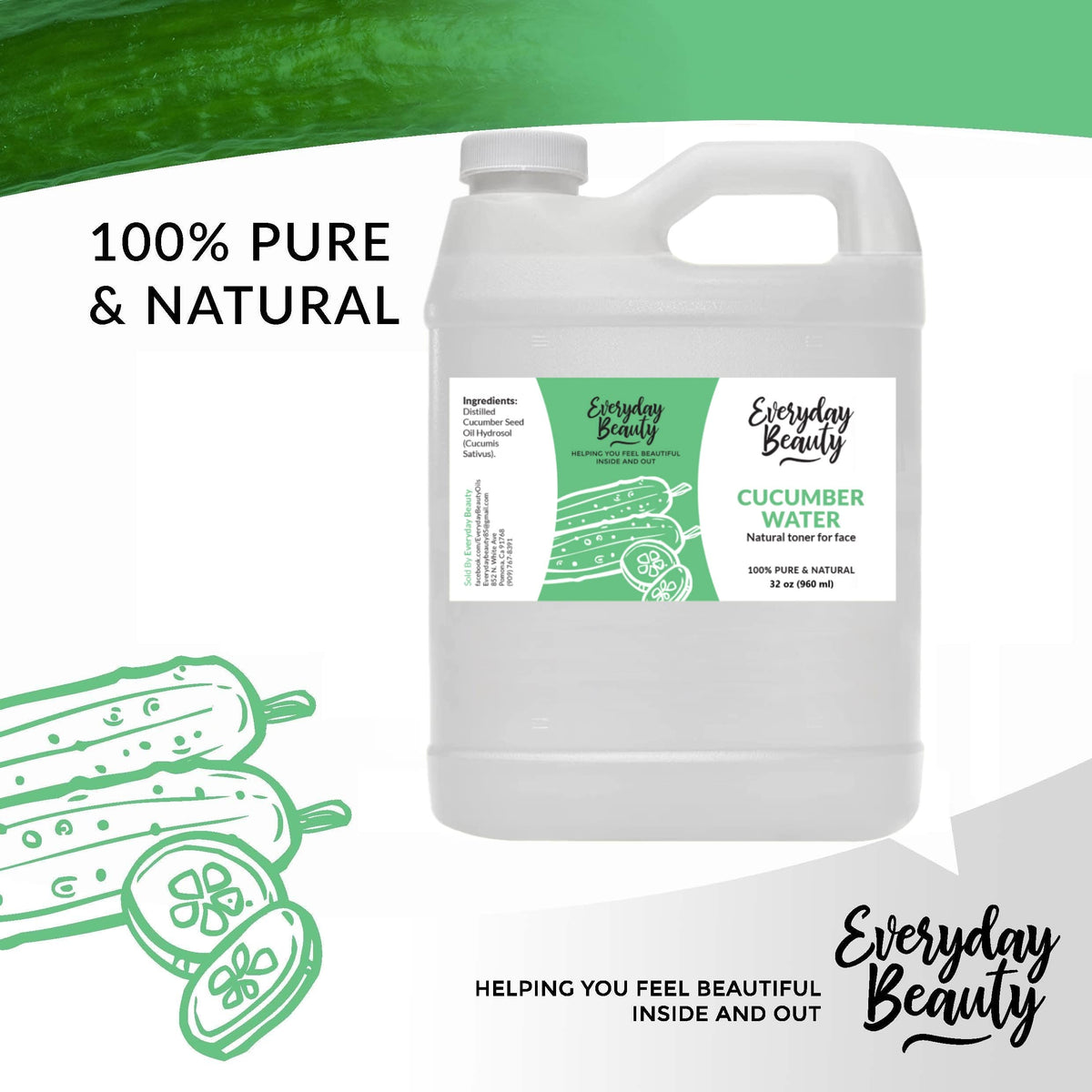 Everyday Beauty misting on skin demonstrating cooling refreshing effect
