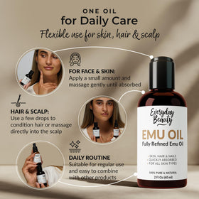 Everyday Beauty being massaged into scalp to improve comfort and hydration