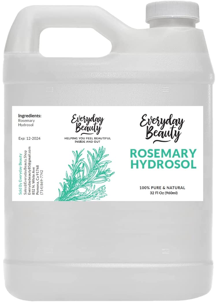Everyday Beauty rosemary hydrosol front bottle view showing size and clean labeling benefit