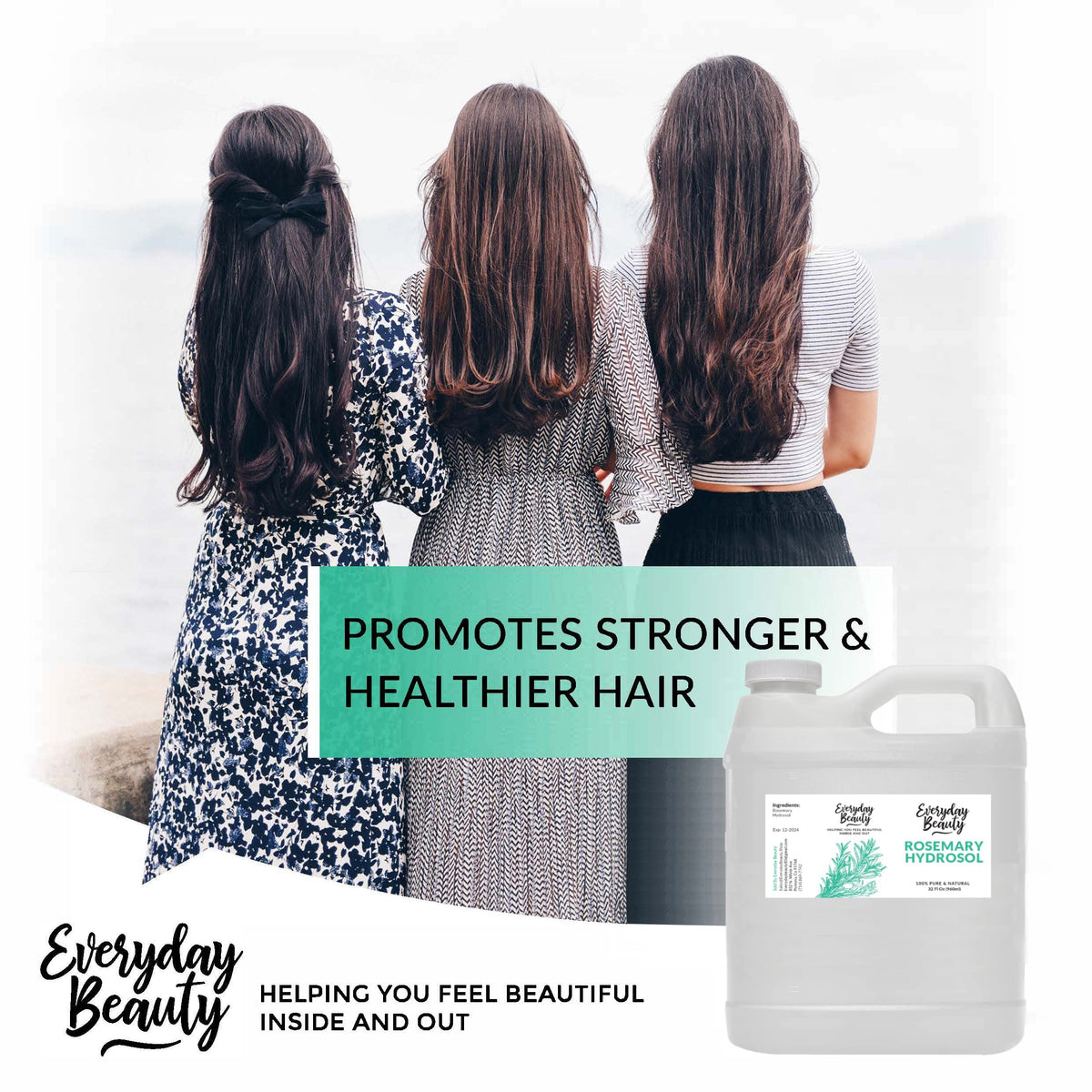 Everyday Beauty rosemary hydrosol induction seal and cap close-up showing freshness protection benefit