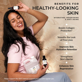 Everyday Beauty applying oil to hair ends to reduce frizz and add shine