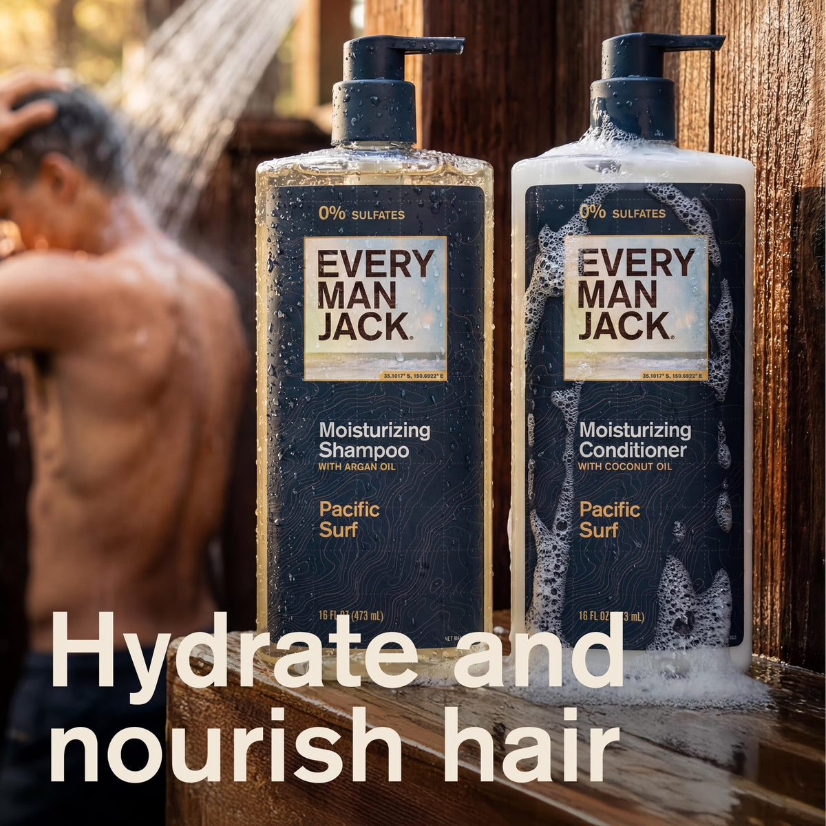 Every Man Jack conditioner cream close-up showing smooth texture for moisturizing hair