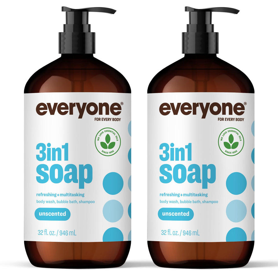 everyone brand front packaging showing 32 ounce bottle and pack benefits
