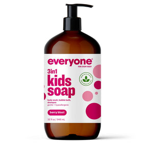 Everyone 3 In 1 Berry Blast front packaging shows bright kid-friendly bottle and benefit