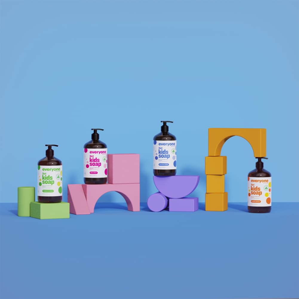 Everyone 32 fl oz bottle next to a common object showing large-size value benefit