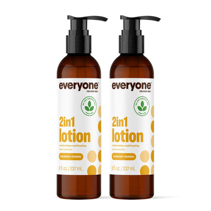 everyone front packaging showing two 8 oz bottles and fresh coconut»hydration at hand