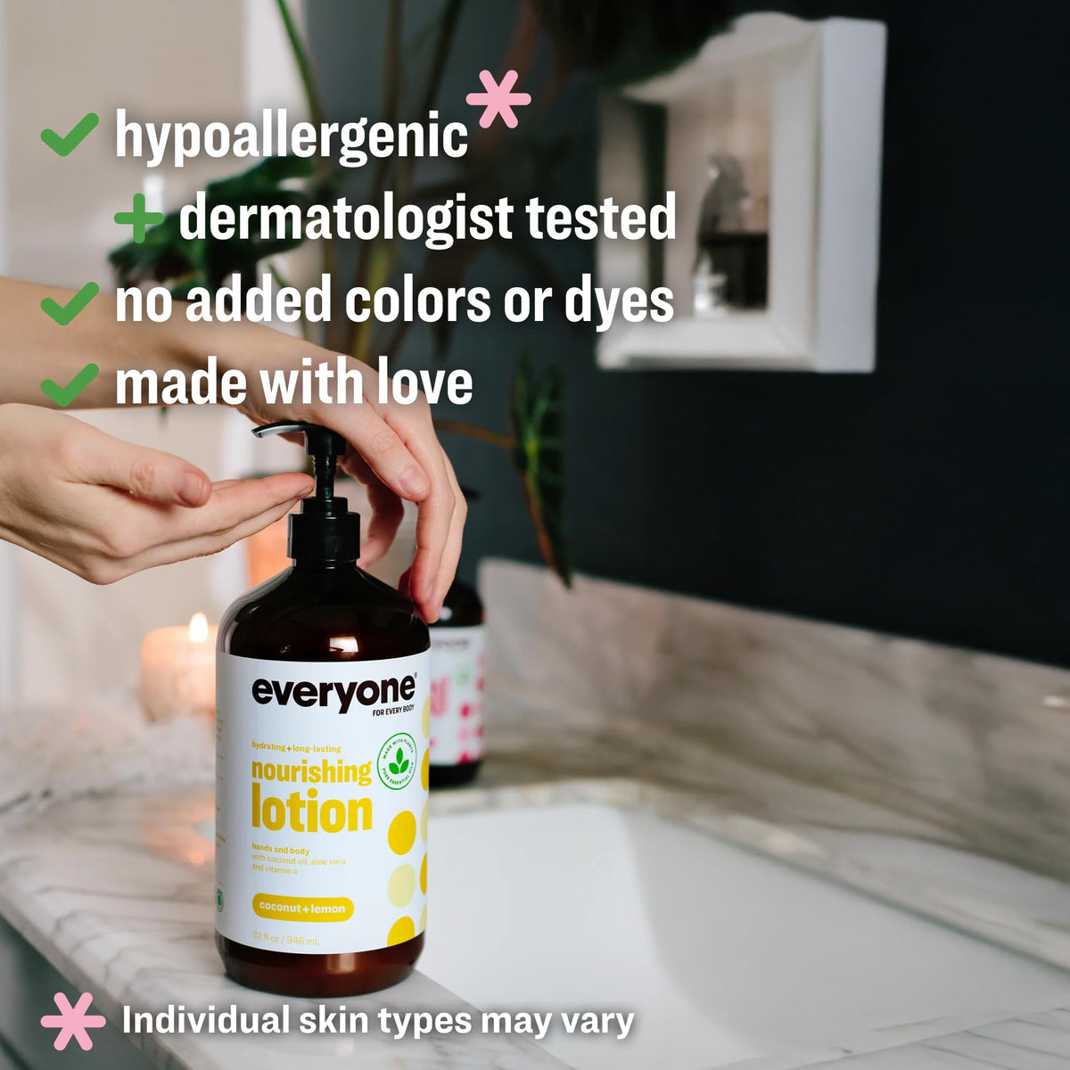 everyone lotion pour texture demonstrating creamy fast-absorbing hydration