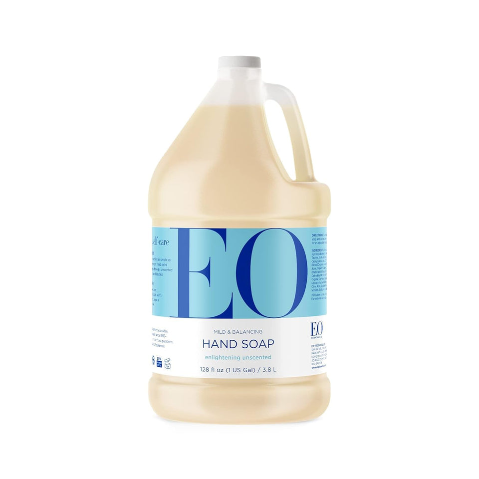 Everyone EO gallon front label showing product and unscented benefit