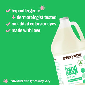 Everyone gallon bottle close-up label highlighting EWG verification and clean ingredients