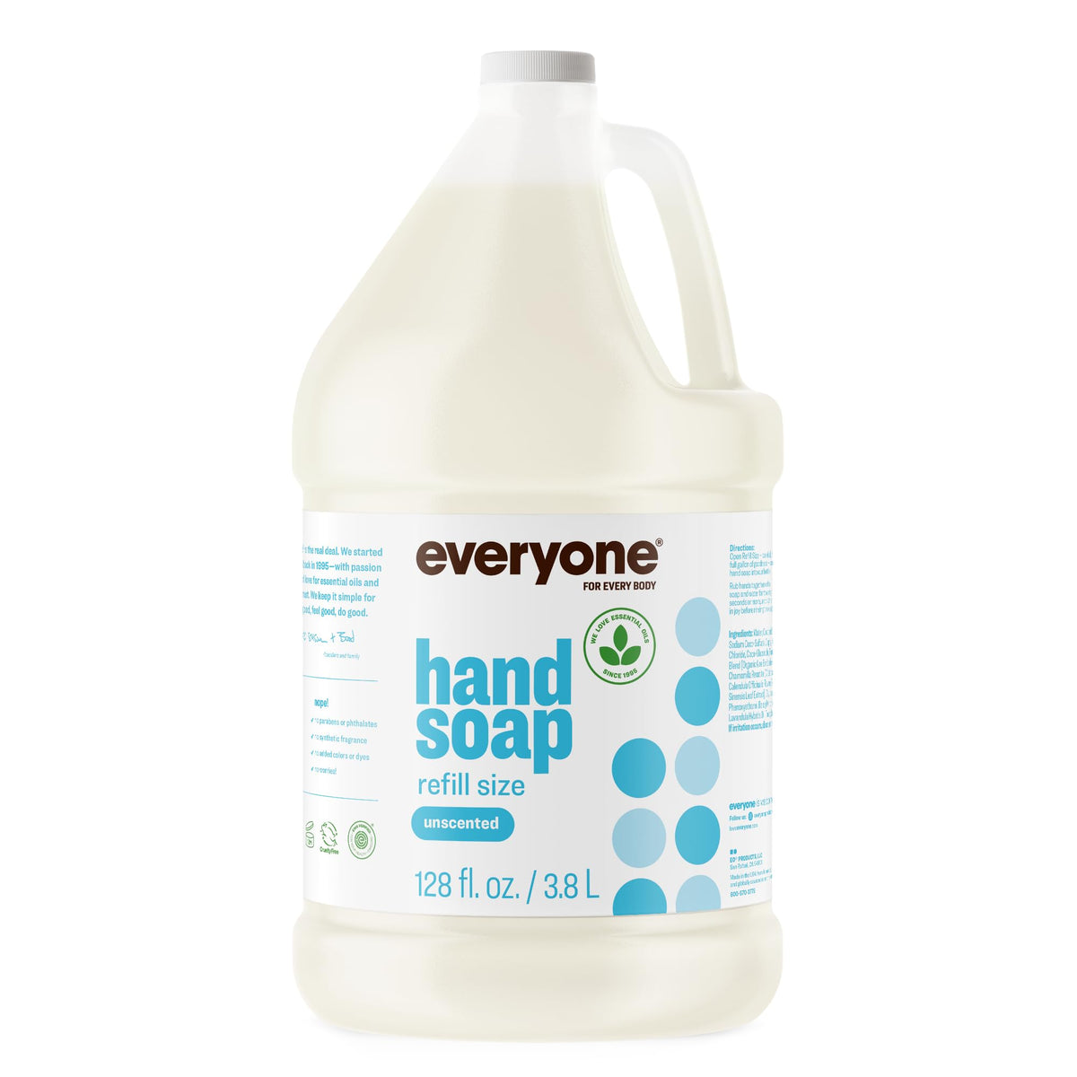 everyone gallon bottle front view showing full packaging and eco benefit
