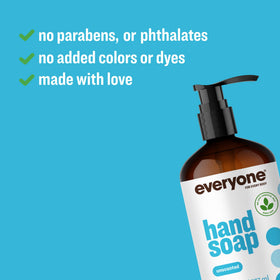 everyone unscented soap at kitchen sink in use showing scent-free cleaning benefit