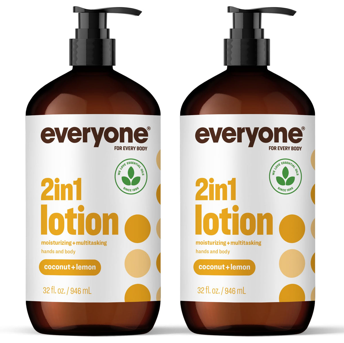 everyone bottle front packaging showing coconut lemon scent and eco label