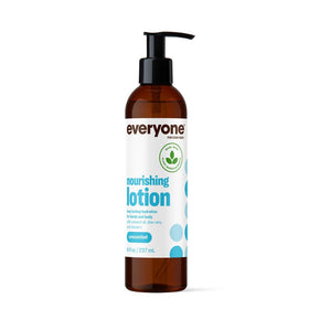 Everyone lotion front packaging shows label and unscented benefit