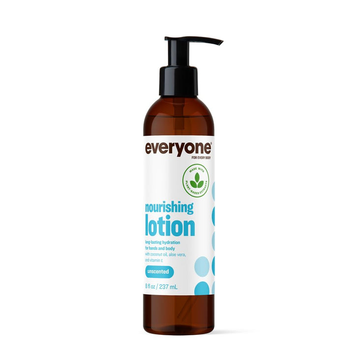 Everyone lotion front packaging shows label and unscented benefit