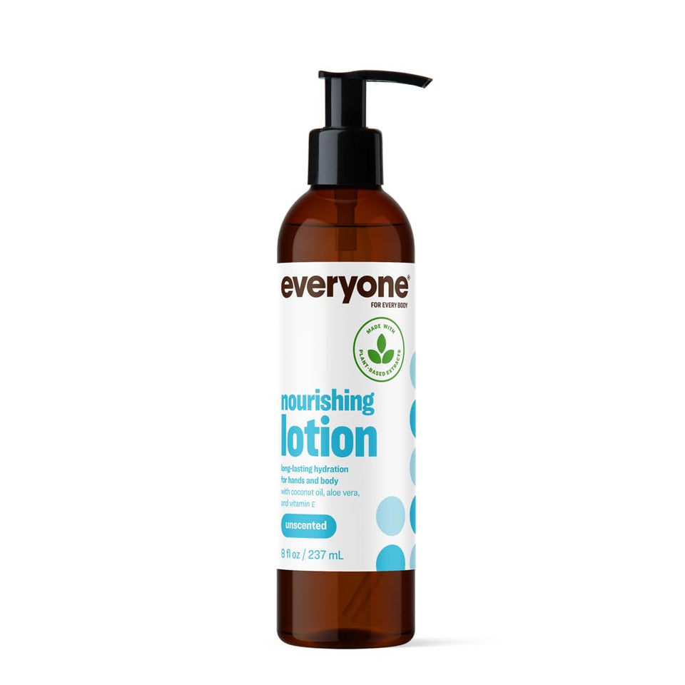 Everyone lotion front packaging shows label and unscented benefit