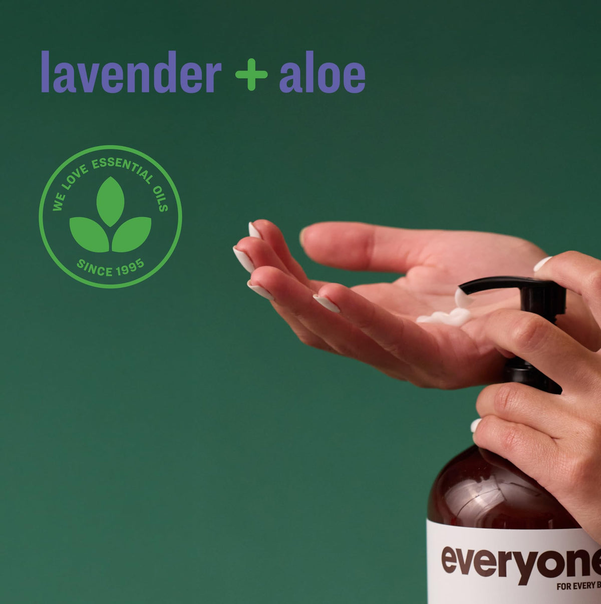 everyone lotion texture pour demonstrating smooth, fast-absorbing cream