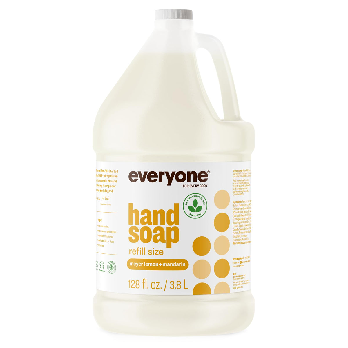 everyone brand gallon front view showing label and eco packaging benefit