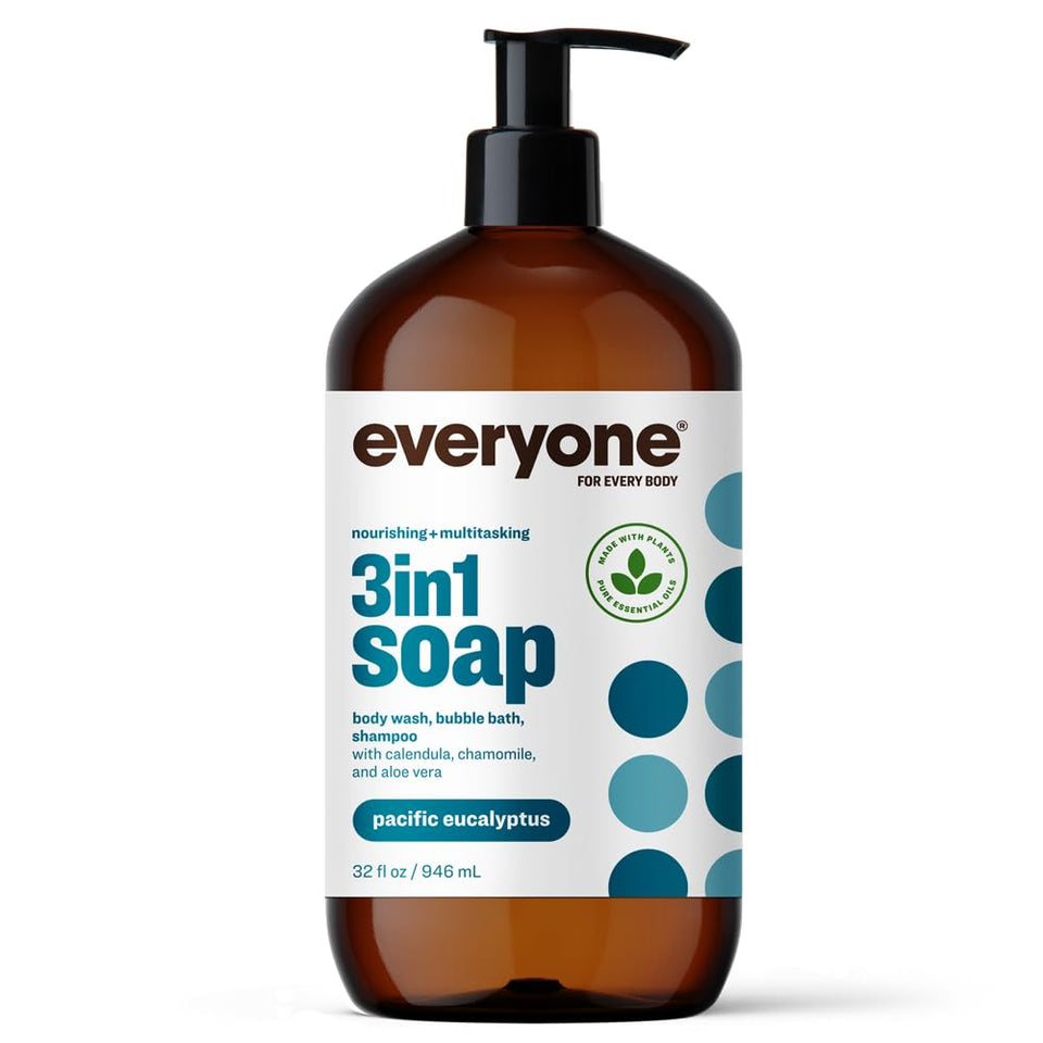 everyone for every body front label showing product name and scent, clear benefit of identification
