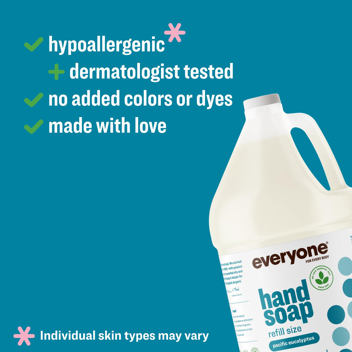 everyone label detail highlighting scent and EWG verification benefit