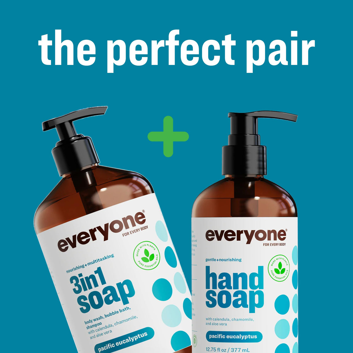 everyone recycled bottle label highlighting eco-friendly materials
