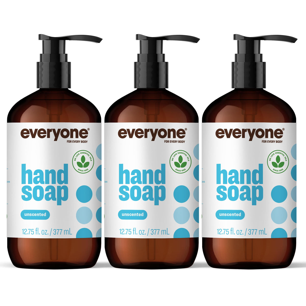 everyone front label on unscented hand soap showing clean design and ingredient promise