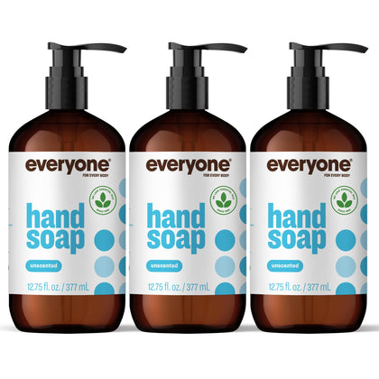 everyone front label on unscented hand soap showing clean design and ingredient promise