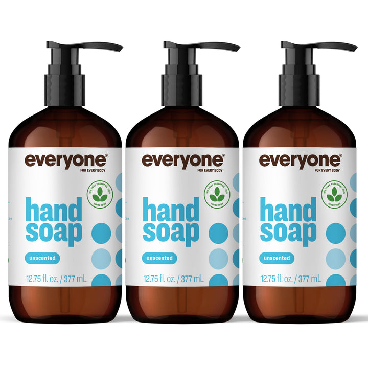 everyone front label on unscented hand soap showing clean design and ingredient promise