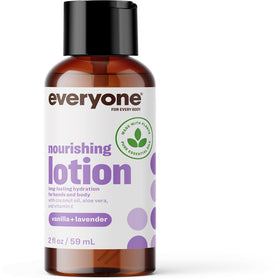 Everyone 8 fl oz bottle next to common items, clear size reference