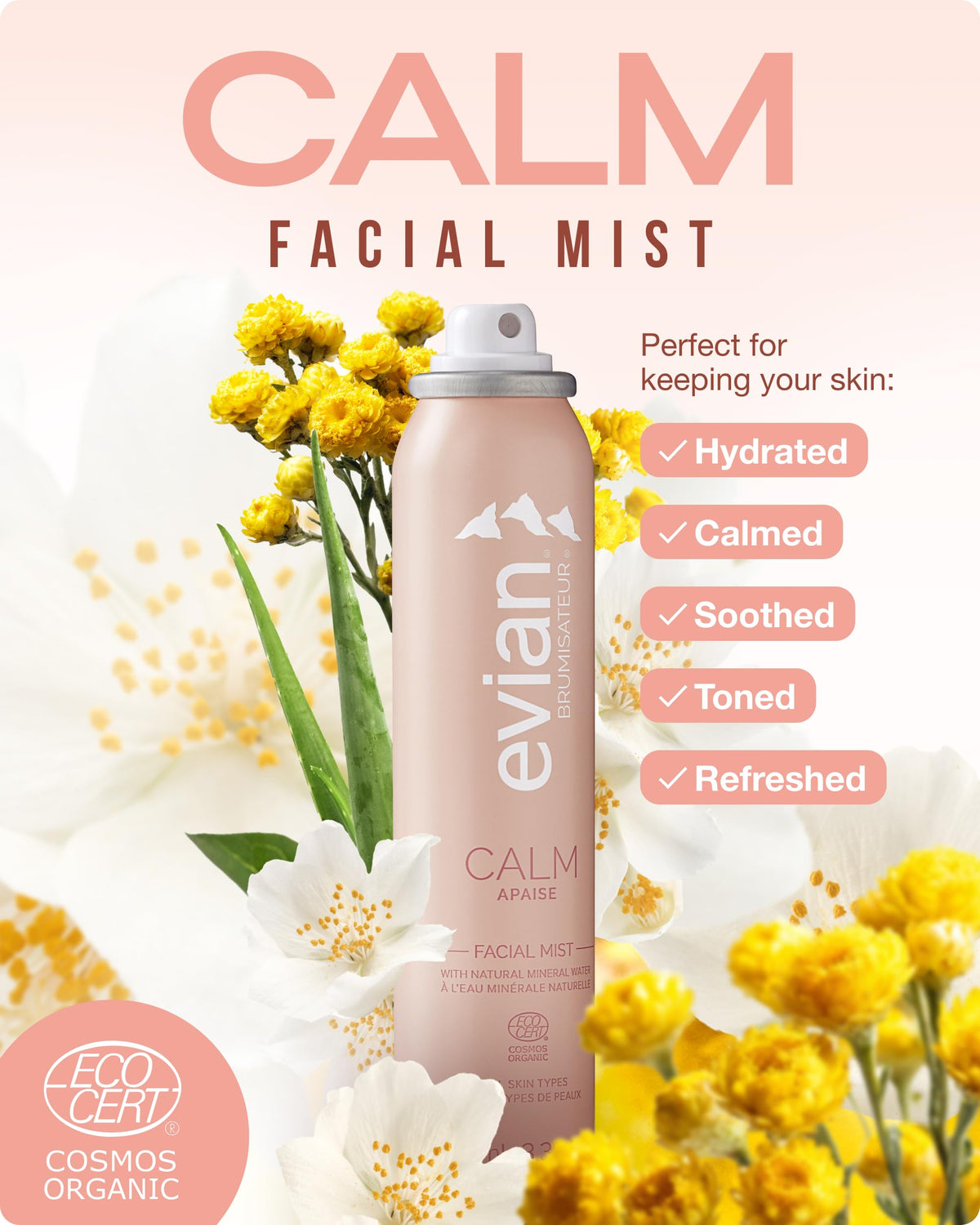 BRUMISATEUR Evian Calm aluminum bottle detail protecting formula quality