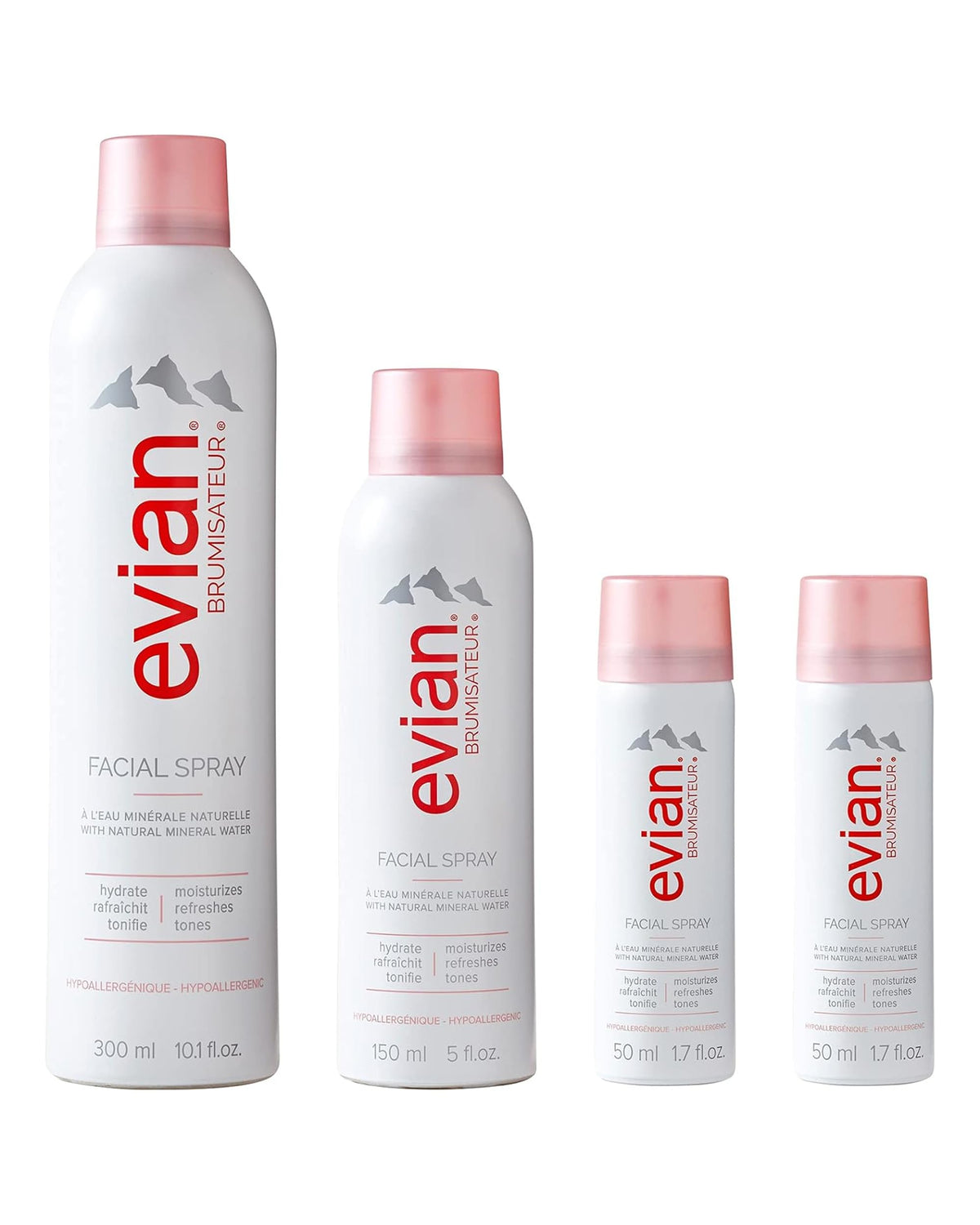 BRUMISATEUR Evian front packaging showing kit convenience and hydration
