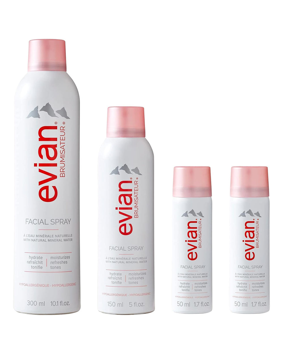 BRUMISATEUR Evian front packaging showing kit convenience and hydration