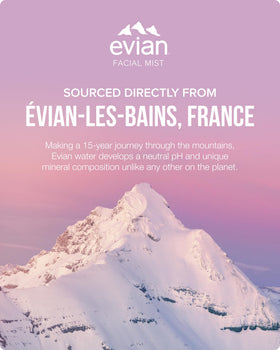 BRUMISATEUR Evian Glow on dresser in lifestyle scene for daily use
